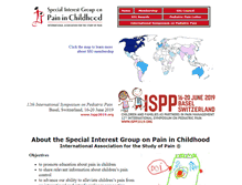 Tablet Screenshot of childpain.org